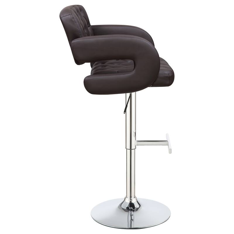 Brandi Adjustable Height Upholstered Tufted Bar Stool