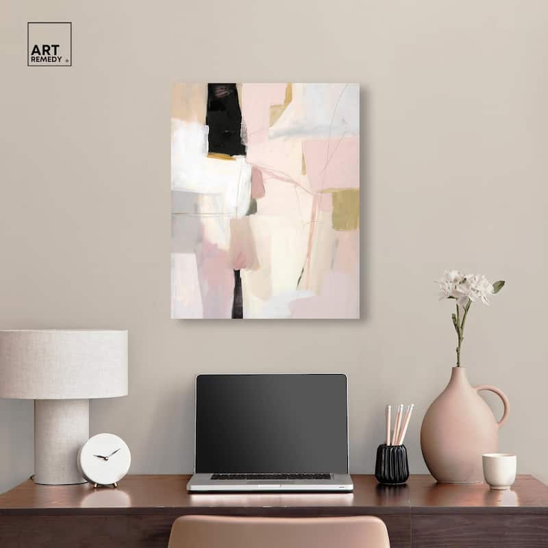 Pistachio Pink I Canvas by Art Remedy, Gallery Wrapped