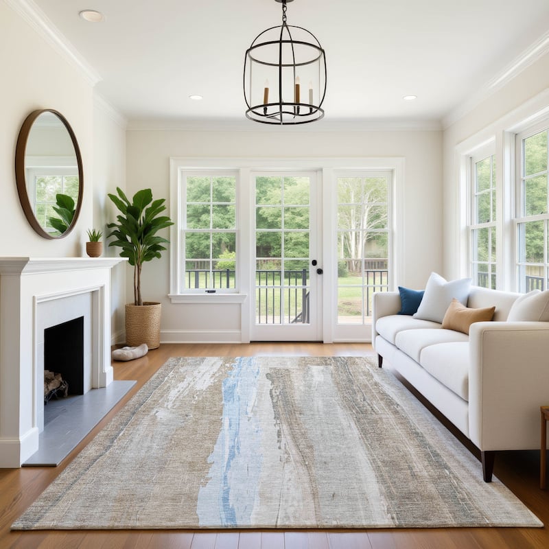 Premium Washable Super Soft Modern Brushstrokes Mayfield Rug