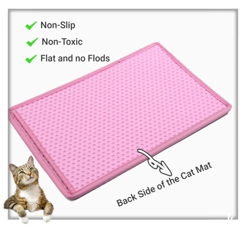 Cat Litter Mat Kitty Litter Trapping Mat Double Layer Mats