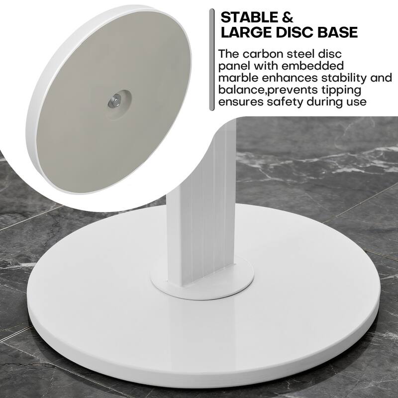 Freestanding Metal Coat Rack with 10 Hooks and Heavy Duty Marble Base - 68.1"H x 18.5"W(top) x 13.2"Dia(base)