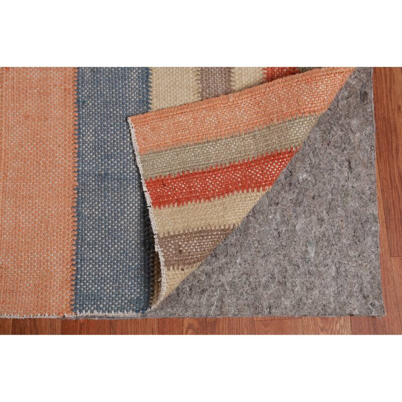 Hand Woven Oriental 100% Jute Carpet Southwestern Modern Multi-Colored Kilim Area Rug - 13' 2'' X 10' 3''