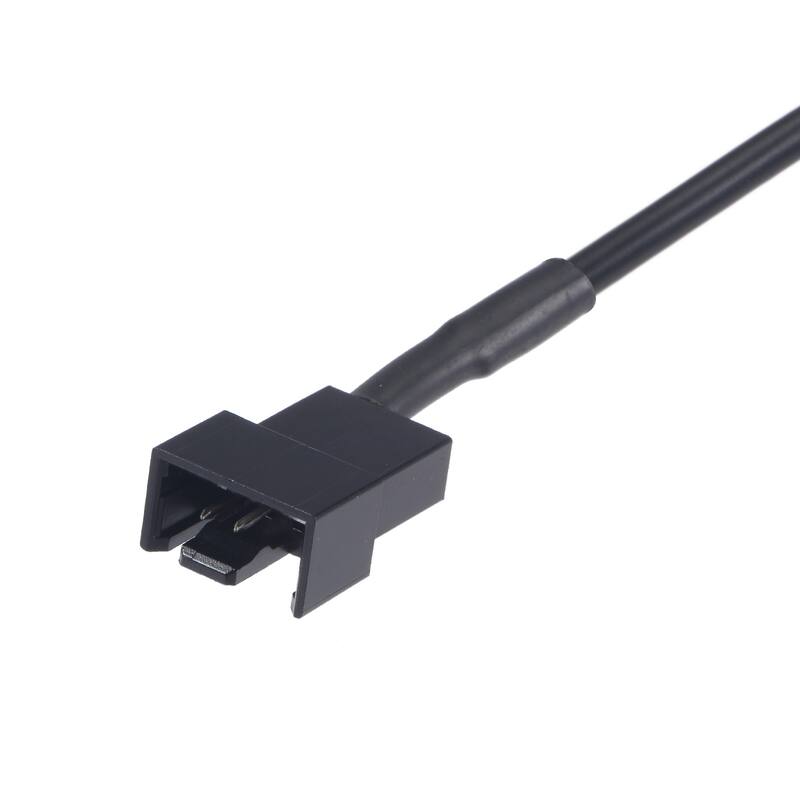 Fan Power Supply Cable DC 5.5mmx2.1mm to 2 Port 3 Pin or 4 Pin Output - Black - 13.8 Inch