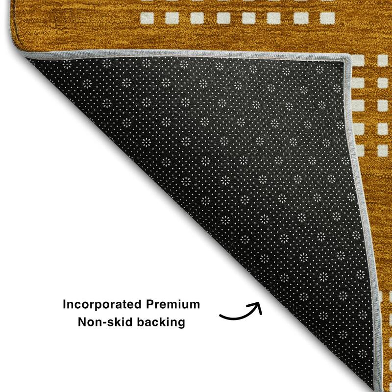 Premium Washable Super Soft Modern Houndstooth Mayfield Rug