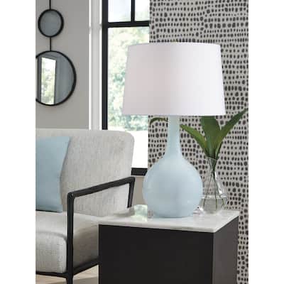 Signature Design by Ashley Rylanton Blue Table Lamp - 16.88" W x 16.88" D x 28.5" H