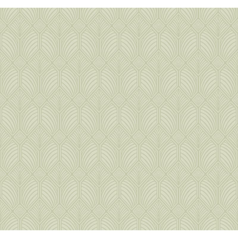 Fontaine, Unpasted Non-Woven Craftsman Wallpaper 27 in x 27 ft = 60.75 sq ft - Green