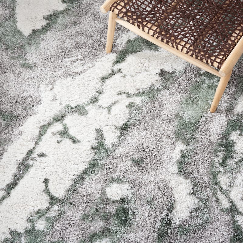 SAFAVIEH Horizon Shag Mukades Abstract 2.5-inch Thick Rug