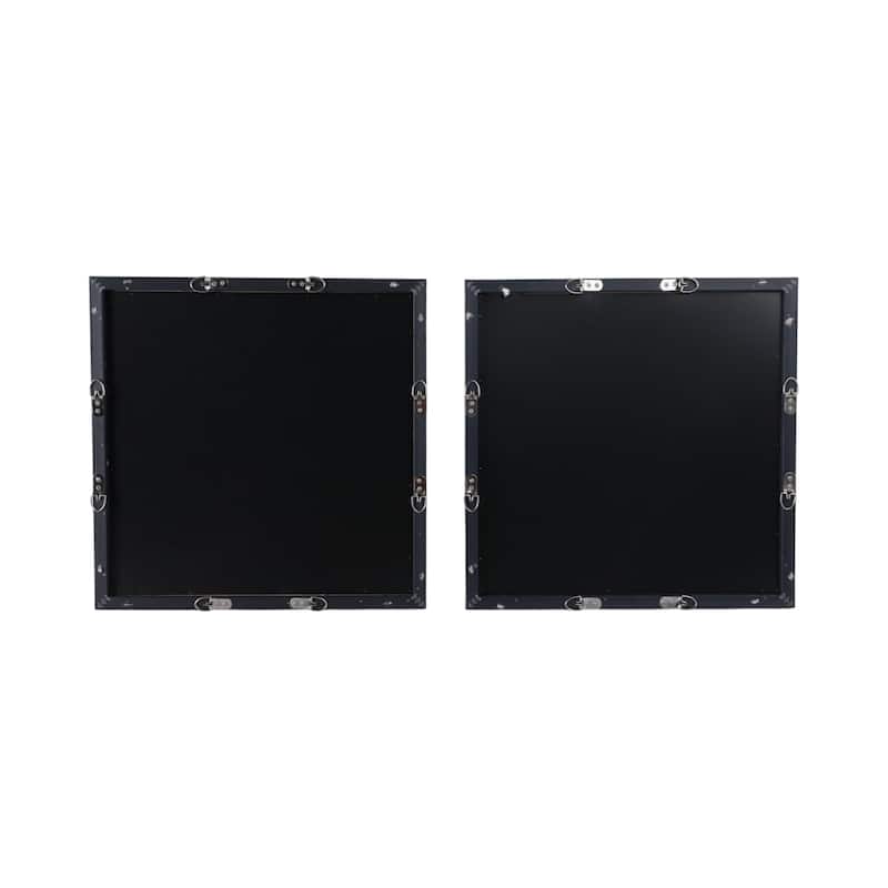 Canvas Wall Art Dimensional Plaster Paintings (Set of 4) - 20" White