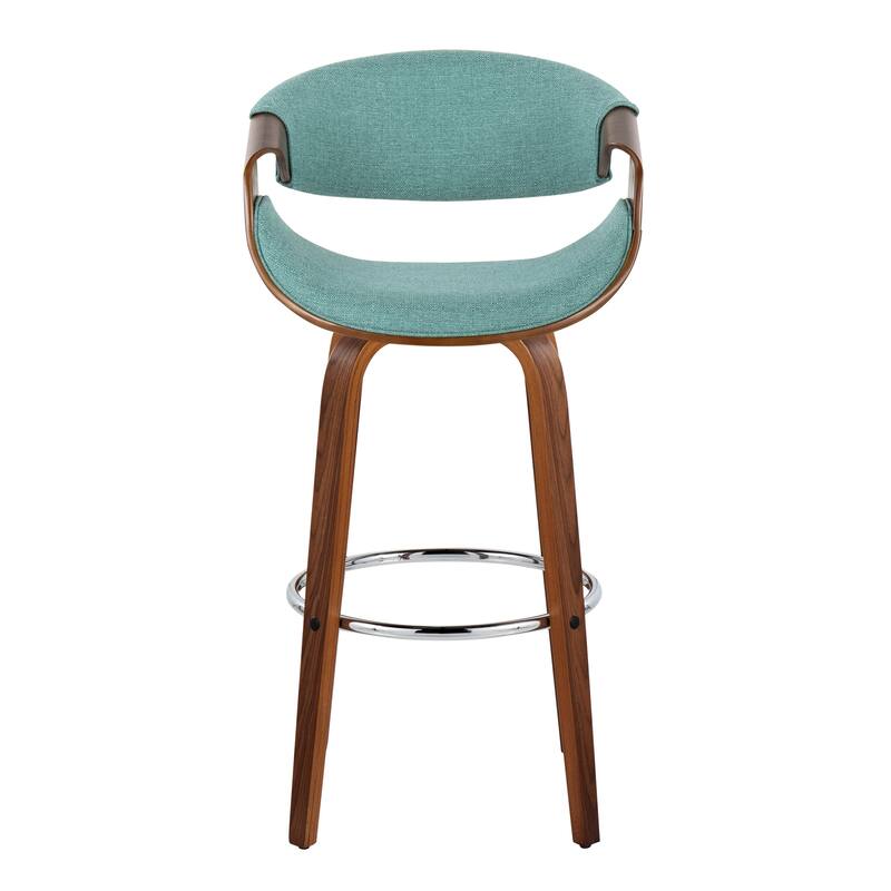 Carson Carrington Sauda 30" Fixed-Height Bar Stool with Bent Wood Legs and Round Footrest (Set of 2)