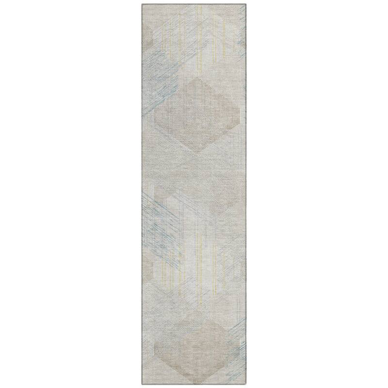 Machine Washable Indoor/ Outdoor Modern Hotchkiss Chantille Rug