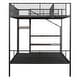 preview thumbnail 15 of 15, Twin Over Full Metal Bunk Bed w/Shelving & Storage Ladder and Wardrobe