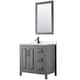 Option Dark Gray / White Quartz Top / Matte Black