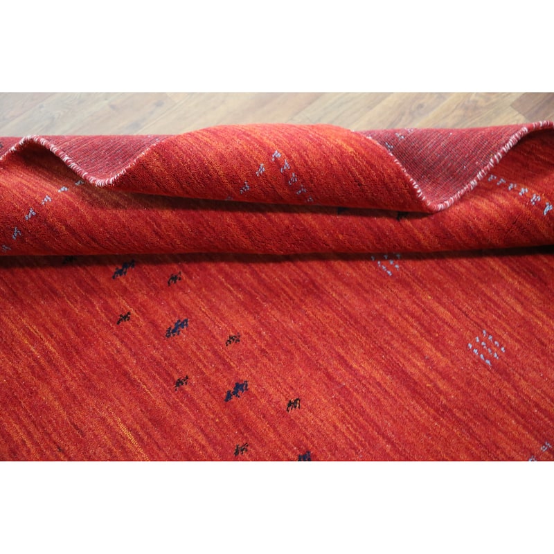 Gabbeh Indian Rug Hand-Knotted Tribal Wool Carpet - 4'7" x 6'5"
