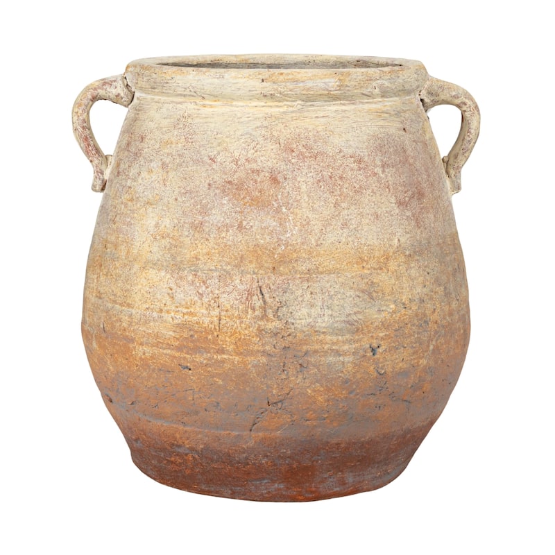 Whitewashed Terra-cotta Urn