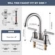 preview thumbnail 5 of 21, WOWOW 4 in. Centerset Double Handle Bathroom Faucet with Drain Kit Included