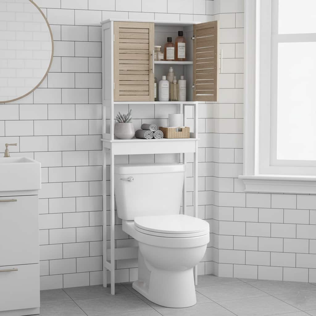 Stockholm Over The Toilet Storage Cabinet Space Saver - 24.80"L x 9"W x 70.50"H