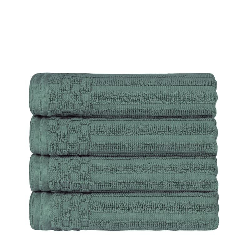 Superior Soho Ribbed Cotton Hand Towel Set of 4