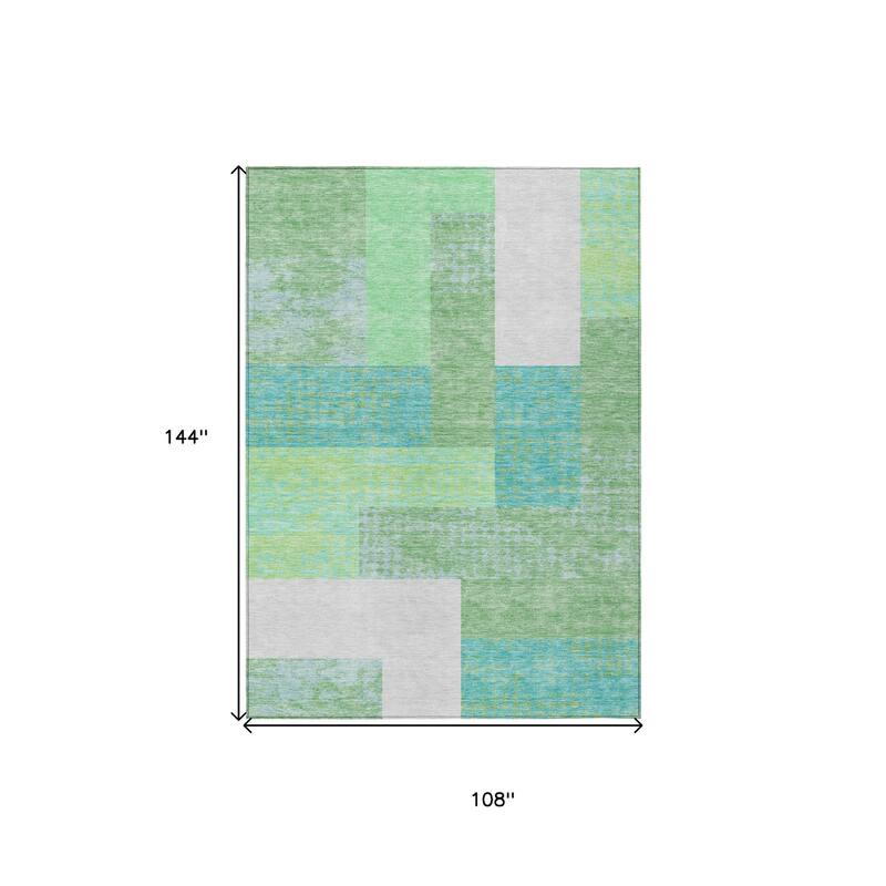 HomeRoots Geometric Transitional Rectangle Outdoor Rug