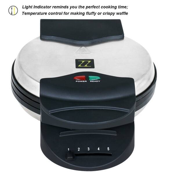 Zz Wf361 5 In 1 Heart Waffle Maker With Non Stick Plate 1090 Watt Silver Overstock 12558359
