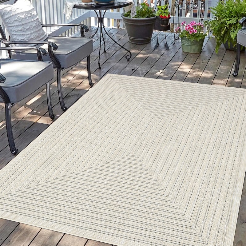 Machine Washable, Weather and UV Resistant Viola Design 4 color Option-Natural & Black & Red & Ivory