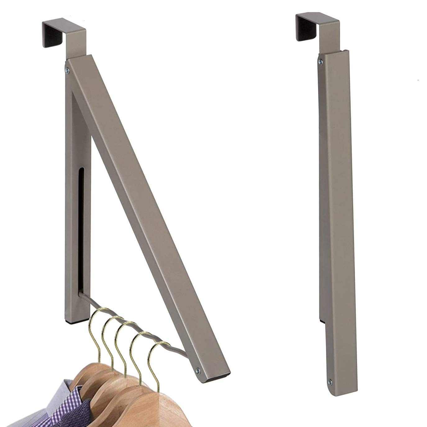 Over the Door Closet Valet Single Hook Retractable Collapsible Folding Hanging Rack Organizer Bed Bath Beyond 35723513