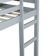 preview thumbnail 15 of 45, Wooden Low Height Twin Size Loft Bed with Ladder,Strengthened Slats