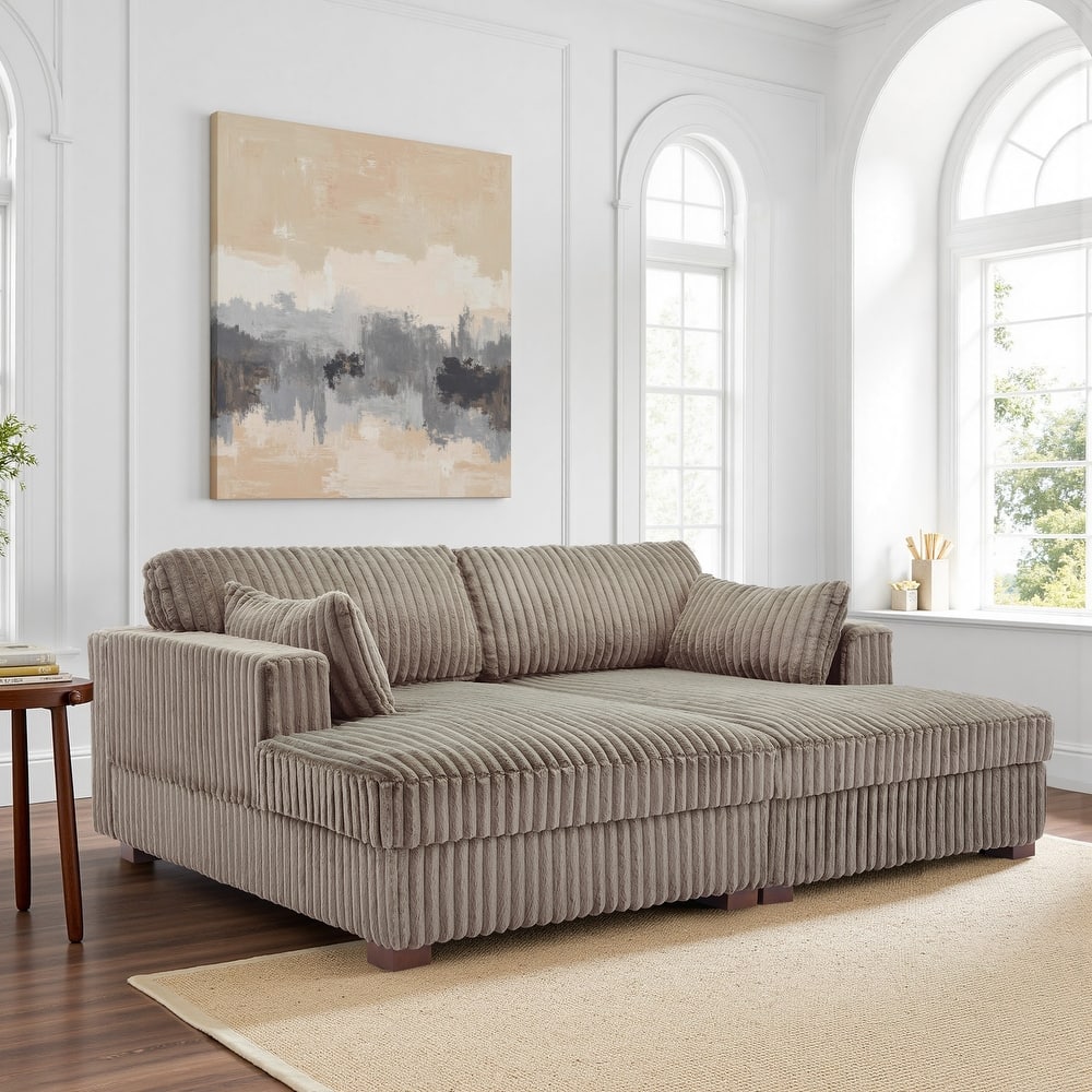 UIXE Modern Oversized Modular Sectional Sofa Couch - 83" W x 64.9" D x 34.5"H