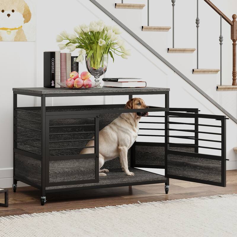 Moasis 24"/31"/39" Wooden Dog Crate Kennel End Table Furniture
