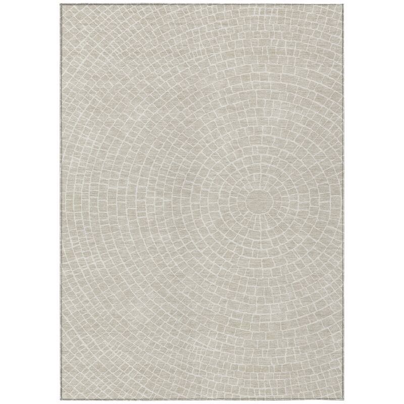 Machine Washable Indoor/ Outdoor Modern Gravity Chantille Rug