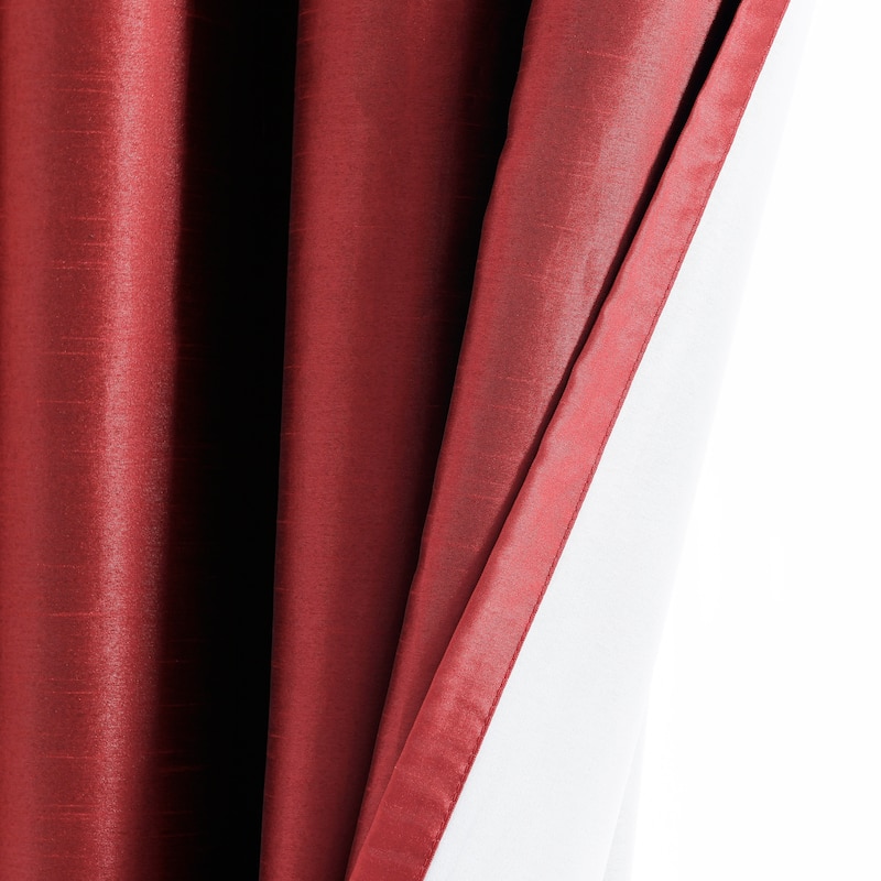Lush Decor Insulated Grommet Blackout Faux Silk Window Curtain Panel