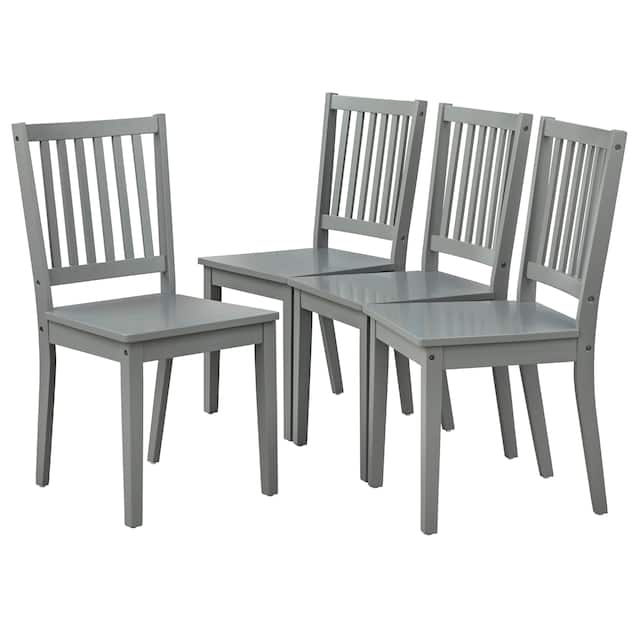 Simple Living Solid Wood Slat Back Dining Chairs (Set of 4)