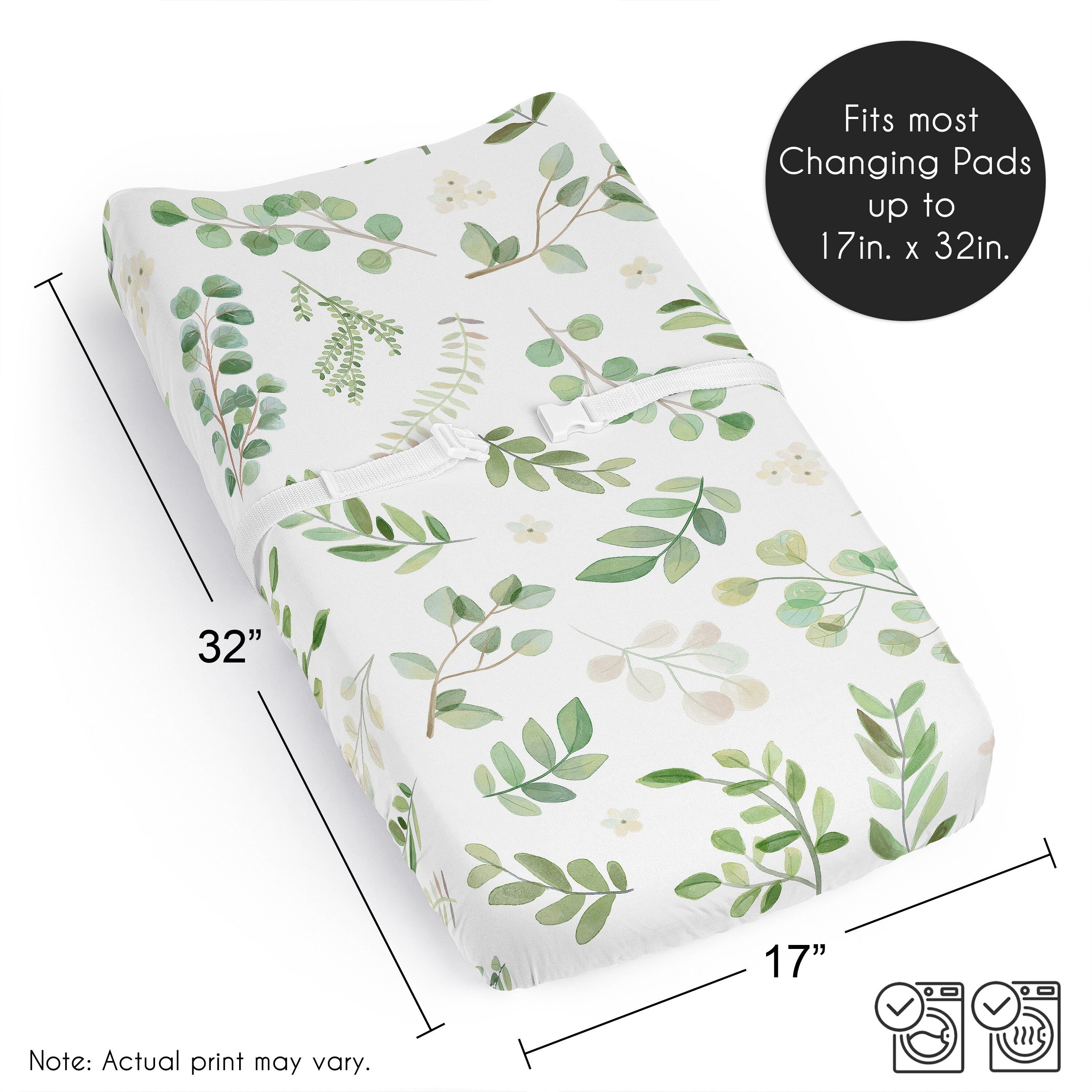 Sweet Jojo Designs Green Boho Floral Leaf Boy Girl Gender Neutral