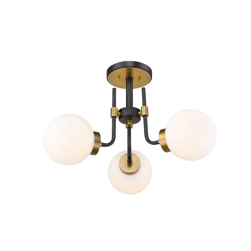 James Allan Oscar 3 Light 22" Wide Semi-Flush Ceiling Fixture