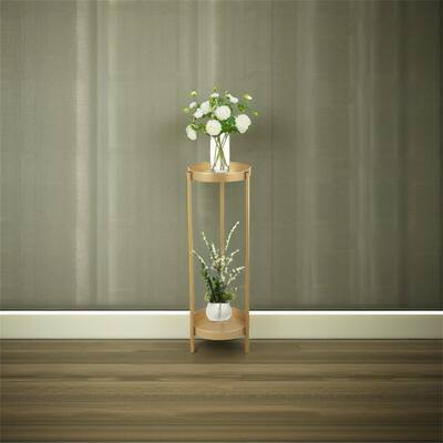 Modern Folding Metal 2-Tier Plant Stand