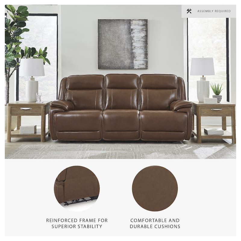 Signature Design by Ashley Healy Pier Brown Power Reclining Sofa - 89.25" W x 40" D x 42.25" H