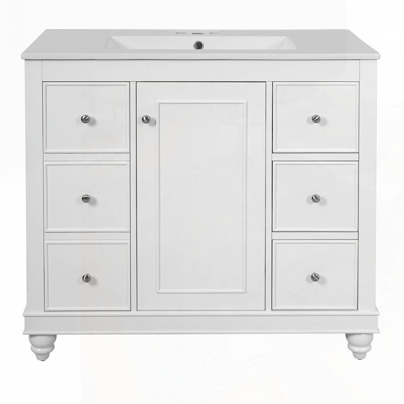 Bathroom Vanity with Ceramic Sink Combo