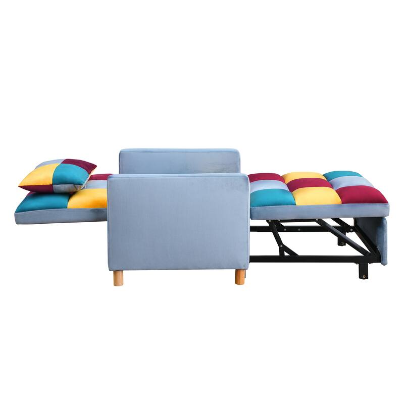 Convertible Sleeper Sofa Chair Bed, Adjustable Chair with Pillow, Multi-Functional Sleeper Chair