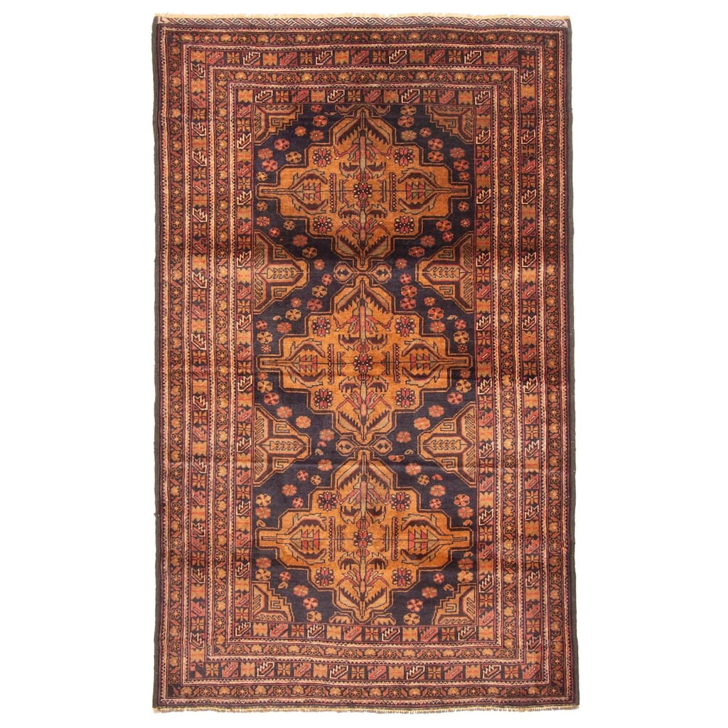 ECARPETGALLERY Hand-knotted Teimani Brown Wool Rug - 3'8 x 6'1