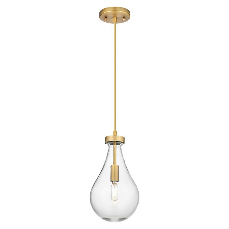 Innovations Lighting Downtown Urban - Owego - 1 Light 7" Cord Hung Pendant - Brushed Brass/Clear Shade
