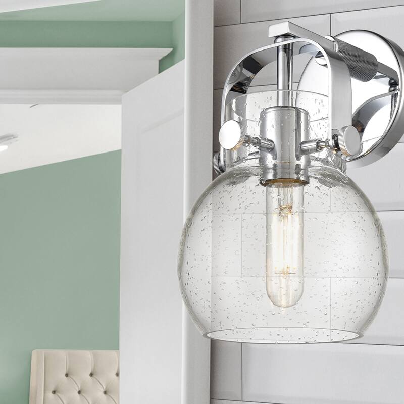 Innovations Lighting 423-1W-10-7 Pilaster II Sphere Sconce Pilaster II