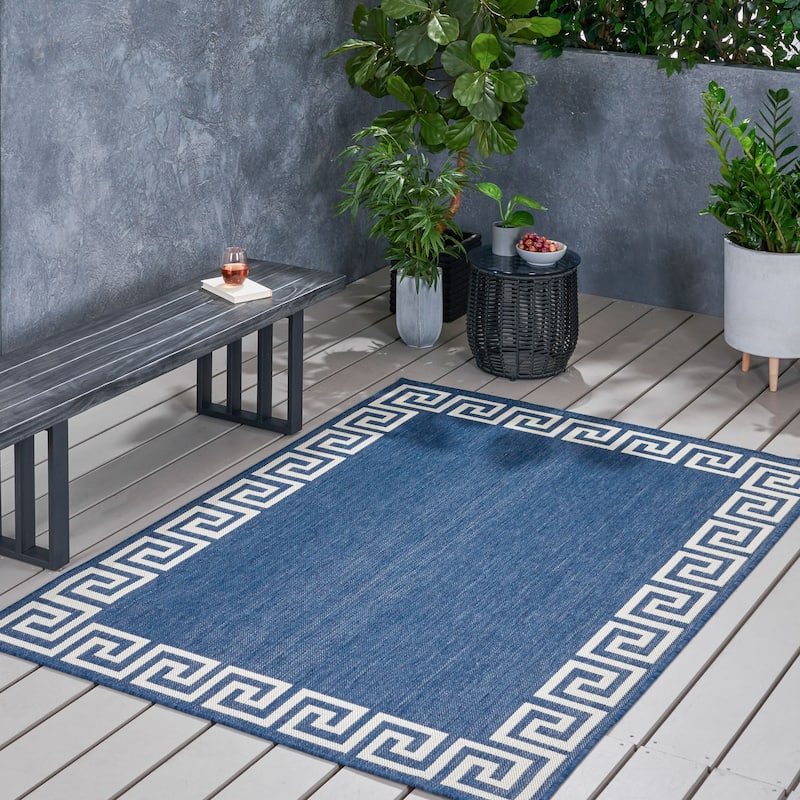 Preveli Greek Key Indoor/ Outdoor Area Rug by Christopher Knight Home