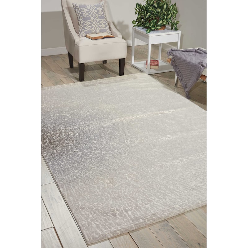 Nourison Twilight Area Rug - 7'9" x 9'9" - Ivory/Grey - Rectangle