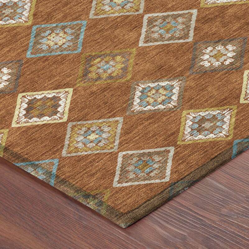 Machine Washable Indoor/ Outdoor Global Flagler Chantille Rug