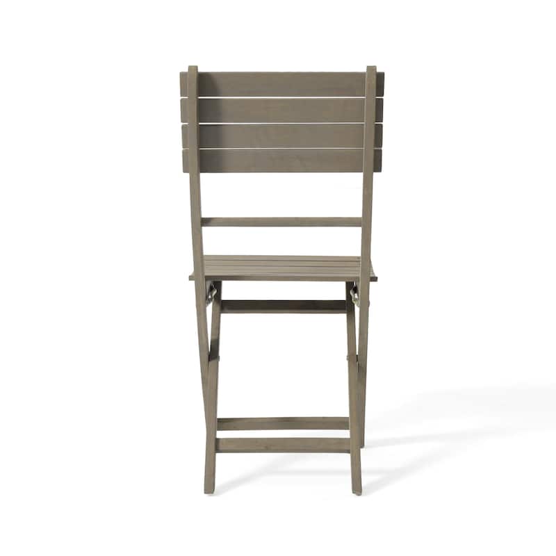 5-Piece Outdoor Acacia Wood Folding Dining Set with Folding Table and 4 Folding Chair