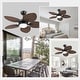 preview thumbnail 51 of 64, 44"/52" Palm Leaf Tropical Ceiling Fan with Light and Remote,Indoor and Outdoor Ceiling Fan,Waterproof