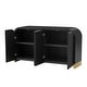 preview thumbnail 36 of 38, Curved Corner Design Wave Door Panel Cabinet