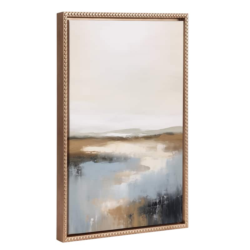 Sylvie Beaded Idyllic Retreat Framed Canvas by Amy Lighthall - 18x24 - Gold