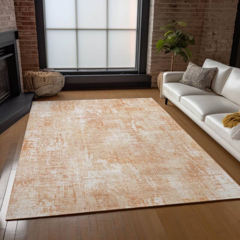 Machine Washable Indoor/ Outdoor Chantille Boho Abstract Rug