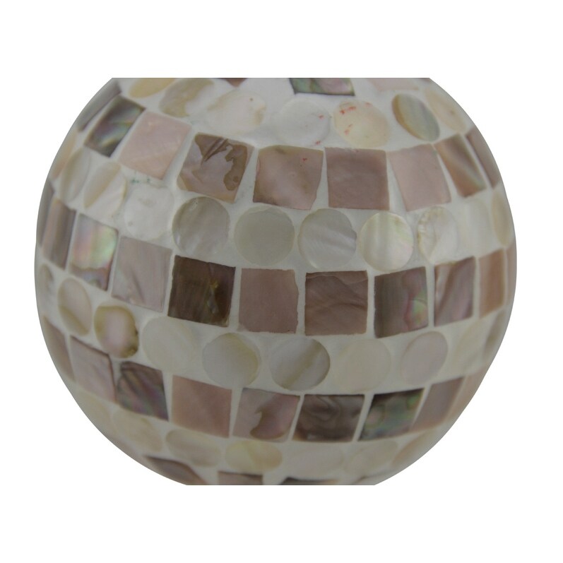 Shop Mosaic Mother Of Pearl 3 Piece Ceramic Decorative Ball Set
