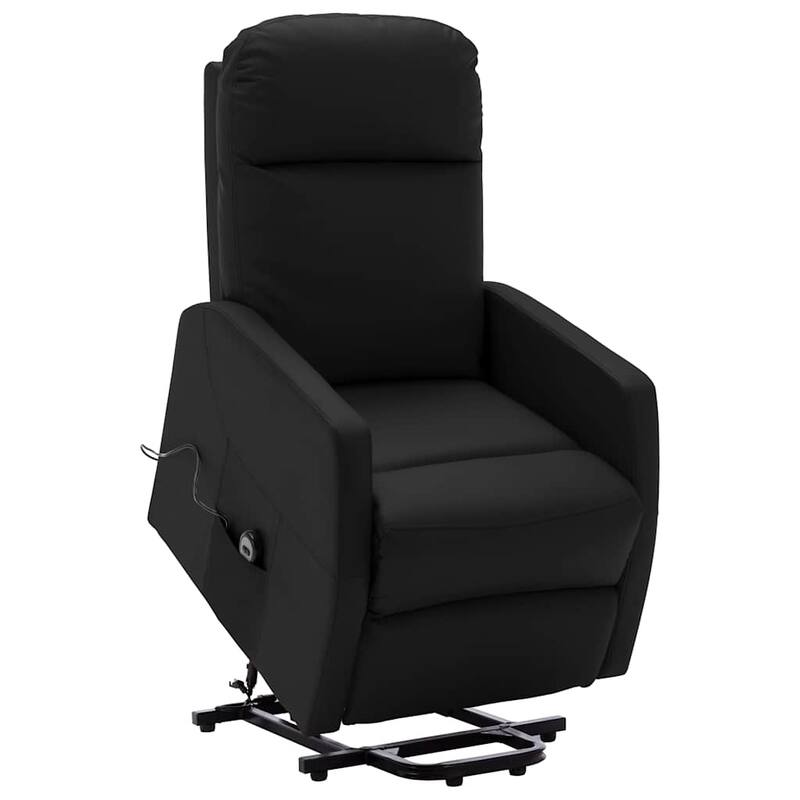 vidaXL Power Lift Recliner Electric Lift Chair for Home Theater Faux Leather - 26" x 35.8" x 42.1" - Black